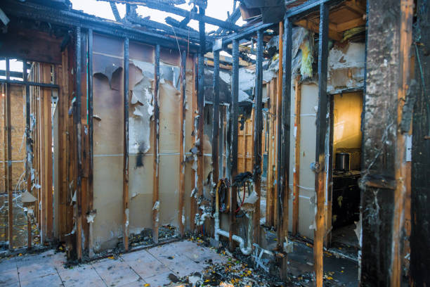 Professional Emergency Fire Damage Restoration technician working in Black Diamond, WA